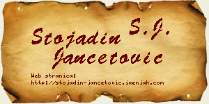 Stojadin Jančetović vizit kartica